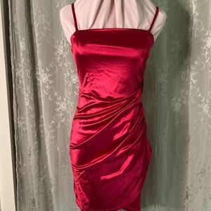 Charlotte Russe Scarlet Satin Mini Dress